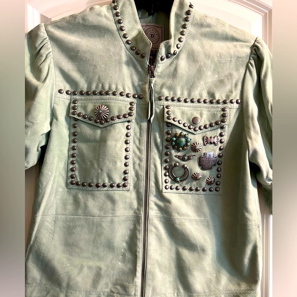 Spring Green Suede Jacket Double D Ranch Wear